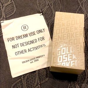 Golden Goose sneaker box and bag